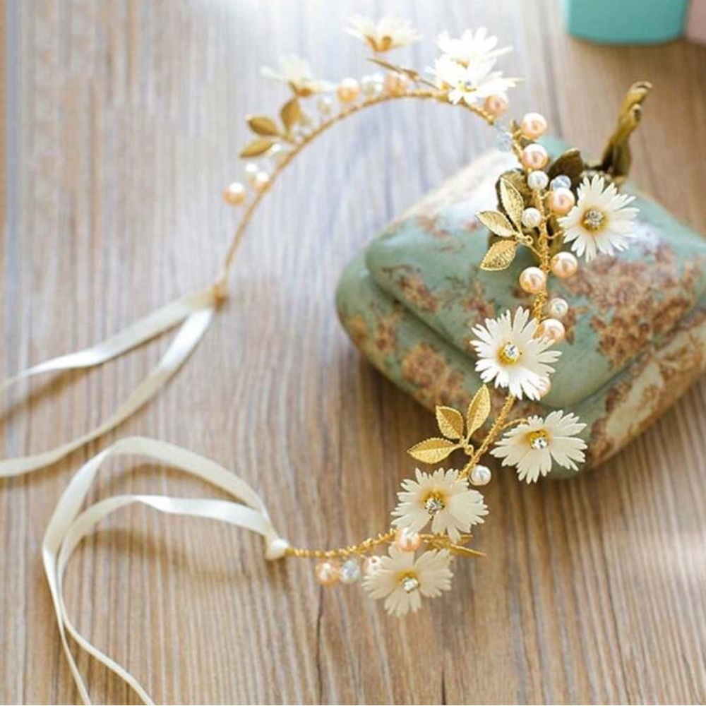 New & beautiful wedding headband flower pearl✨✨💕